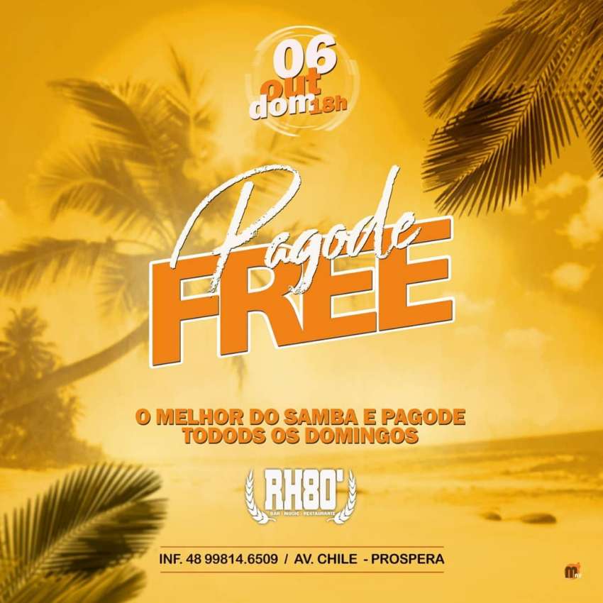 Pagode Free | RH80' Bar | OndeTemBalada.com Pagode Free | RH80' Bar | OndeTemBalada.com