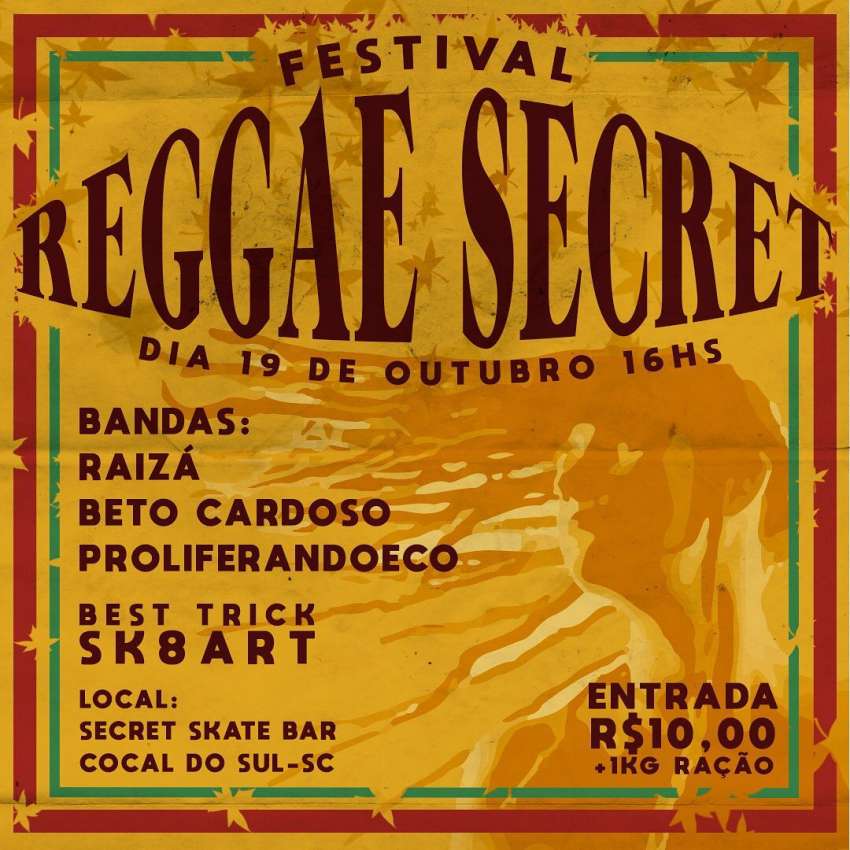 Reggae Secret | Secret Skate Bar | OndeTemBalada.com Reggae Secret | Secret Skate Bar | OndeTemBalada.com