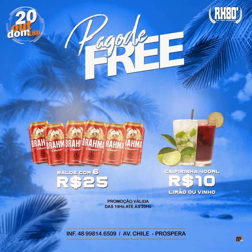 Pagode Free | RH80' Bar | OndeTemBalada.com Pagode Free | RH80' Bar | OndeTemBalada.com