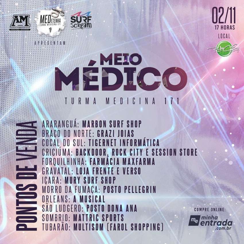 Meio Médico  | Place Lounge | OndeTemBalada.com