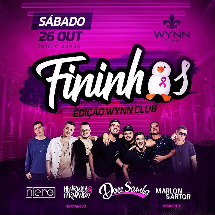 Fininhos | Wynn Club | OndeTemBalada.com Fininhos | Wynn Club | OndeTemBalada.com