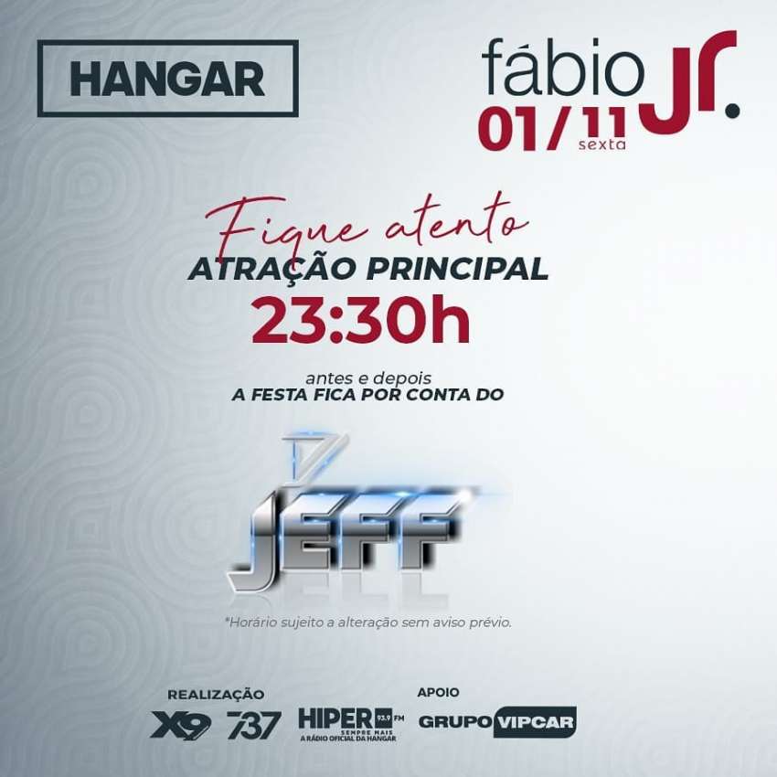 Fábio Jr. | Hangar | OndeTemBalada.com Fábio Jr. | Hangar | OndeTemBalada.com