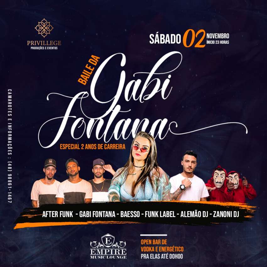 Baile da Gabi Fontana | Empire Music Louge | OndeTemBalada.com Baile da Gabi Fontana | Empire Music Louge | OndeTemBalada.com