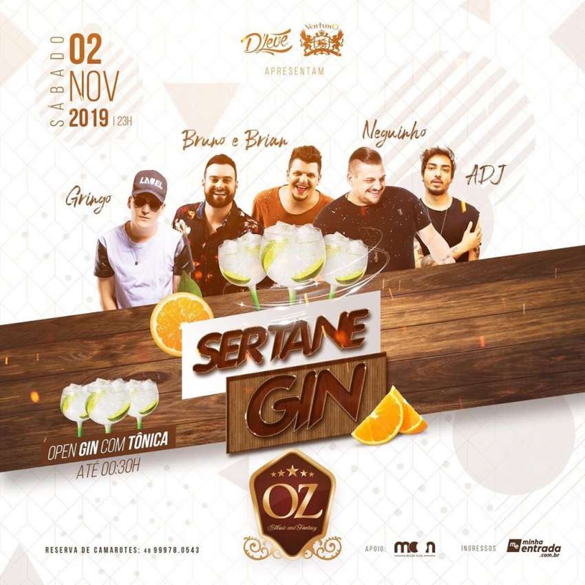 Sertane Gin | OZ Music and Fantasy | OndeTemBalada.com Sertane Gin | OZ Music and Fantasy | OndeTemBalada.com