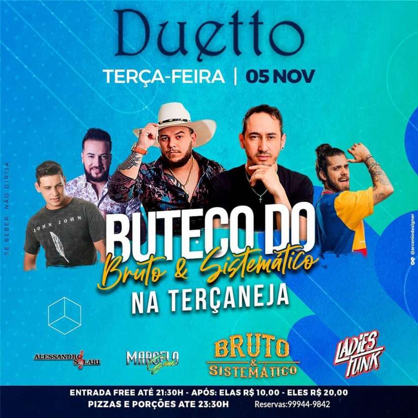 Boteco do Bruto e Sistemático | Duetto | OndeTemBalada.com Boteco do Bruto e Sistemático | Duetto | OndeTemBalada.com