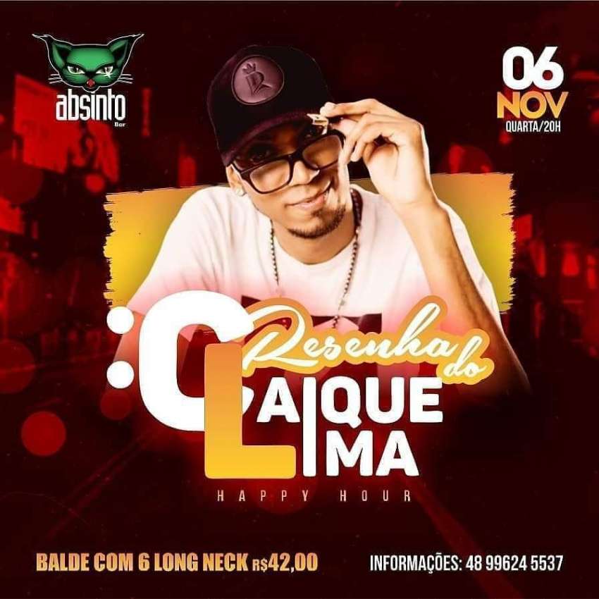 Resenha do Caique Lima | Absinto Bar | OndeTemBalada.com Resenha do Caique Lima | Absinto Bar | OndeTemBalada.com