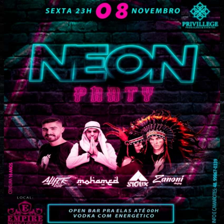 NEON Party | Empire Music Louge | OndeTemBalada.com