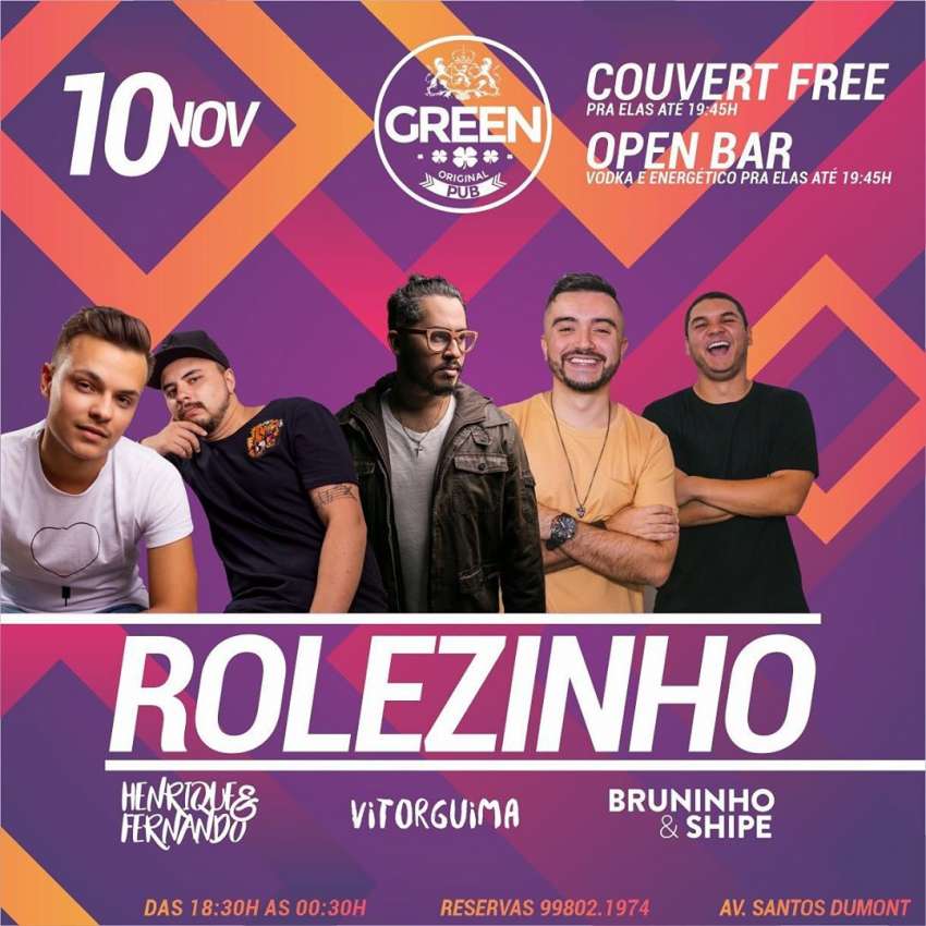 Rolezinho | Green Original Pub | OndeTemBalada.com Rolezinho | Green Original Pub | OndeTemBalada.com