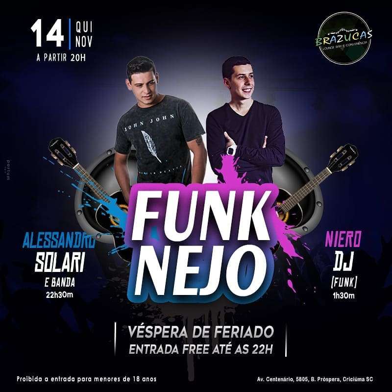 FunkNejo | Brazucas Lounge Bar | OndeTemBalada.com FunkNejo | Brazucas Lounge Bar | OndeTemBalada.com