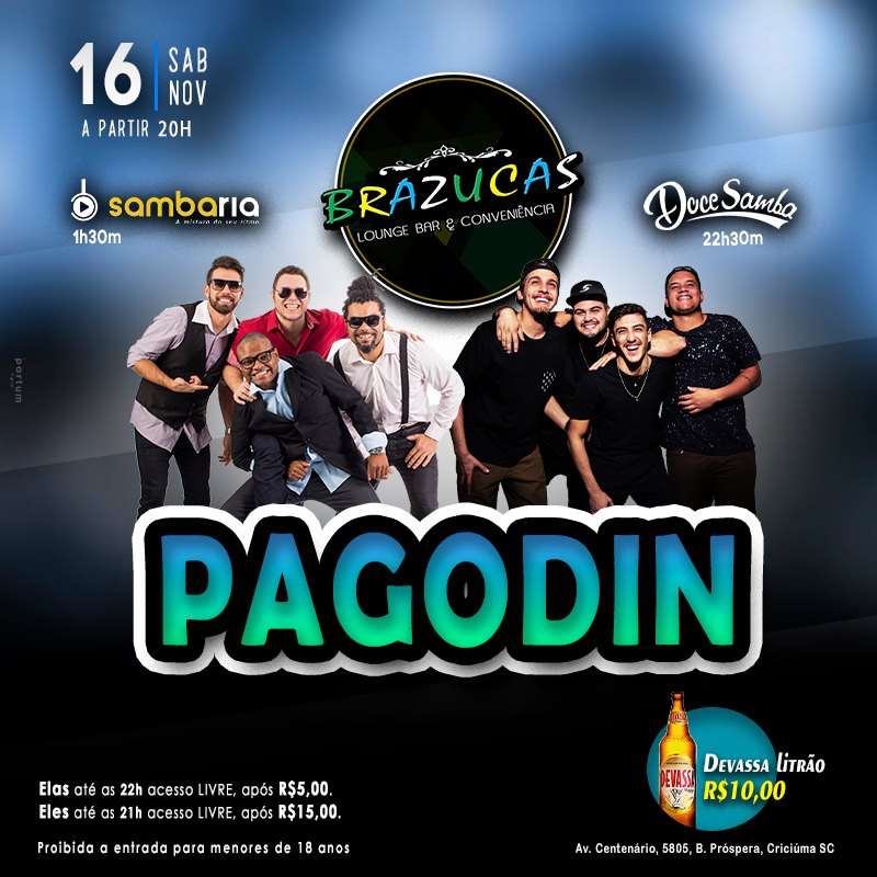 Pagodin | Brazucas Lounge Bar | OndeTemBalada.com Pagodin | Brazucas Lounge Bar | OndeTemBalada.com