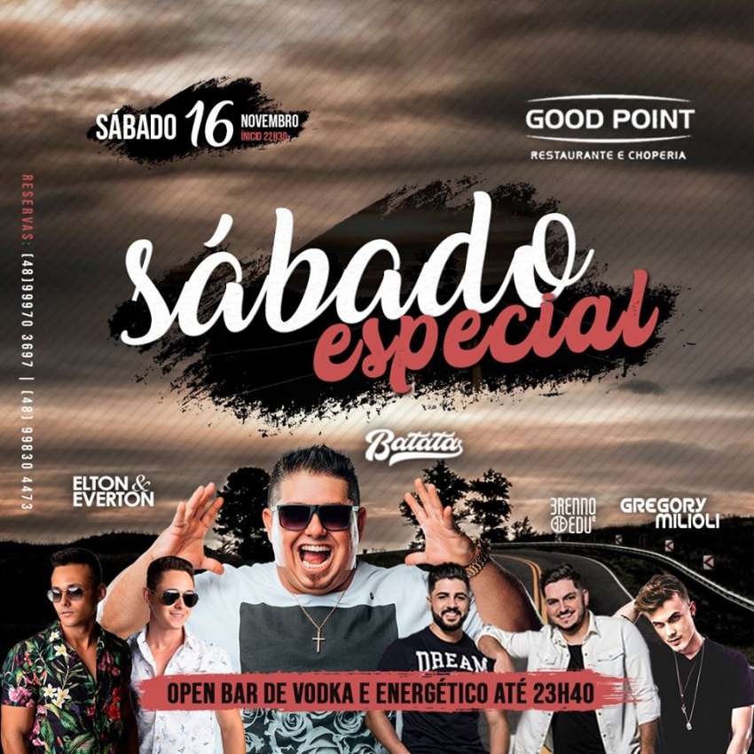 Sábado Especial | Good Point Choperia | OndeTemBalada.com Sábado Especial | Good Point Choperia | OndeTemBalada.com