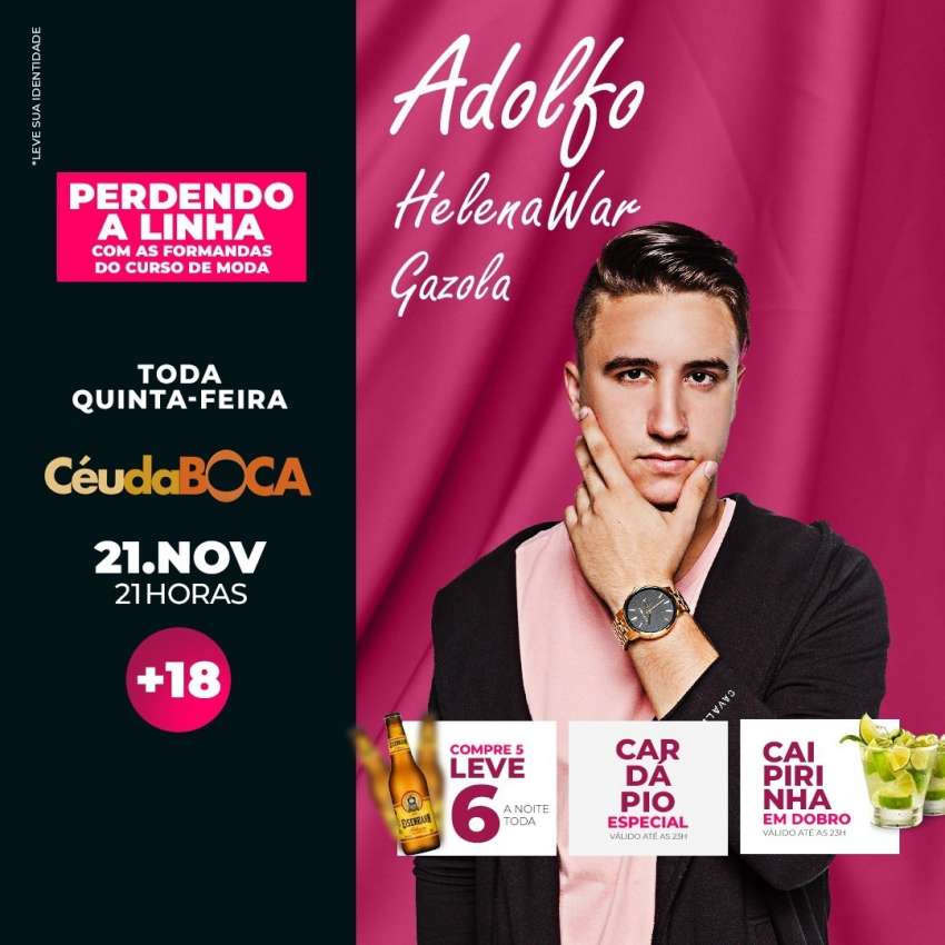 Adolfo | Céu da Boca | OndeTemBalada.com Adolfo | Céu da Boca | OndeTemBalada.com