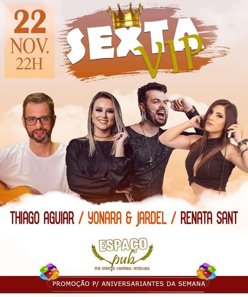 Sexta Vip | Espaço Pub Pizzaria Comilão | OndeTemBalada.com Sexta Vip | Espaço Pub Pizzaria Comilão | OndeTemBalada.com