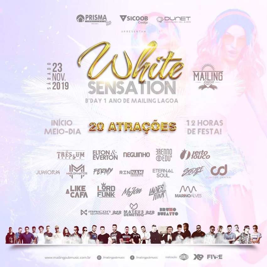 White Sensation | Mailing Lagoa | OndeTemBalada.com White Sensation | Mailing Lagoa | OndeTemBalada.com