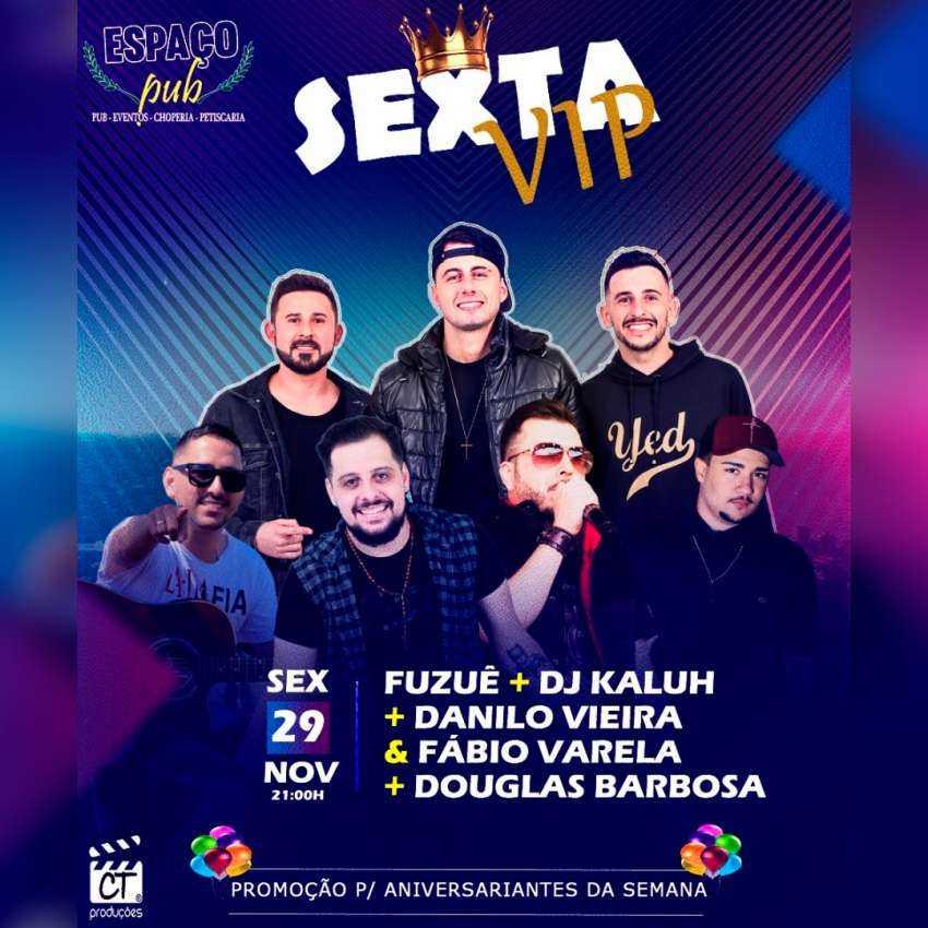 Sexta Vip | Espaço Pub Pizzaria Comilão | OndeTemBalada.com Sexta Vip | Espaço Pub Pizzaria Comilão | OndeTemBalada.com