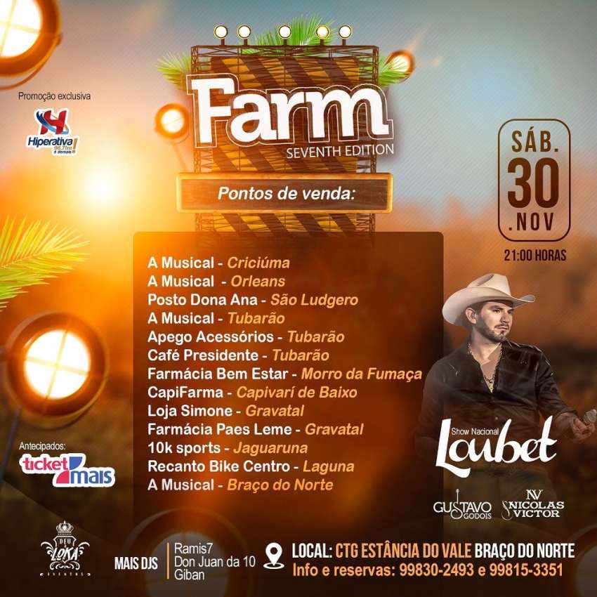 Farm | Loubet | Centro de Eventos Expovale | OndeTemBalada.com Farm | Loubet | Centro de Eventos Expovale | OndeTemBalada.com