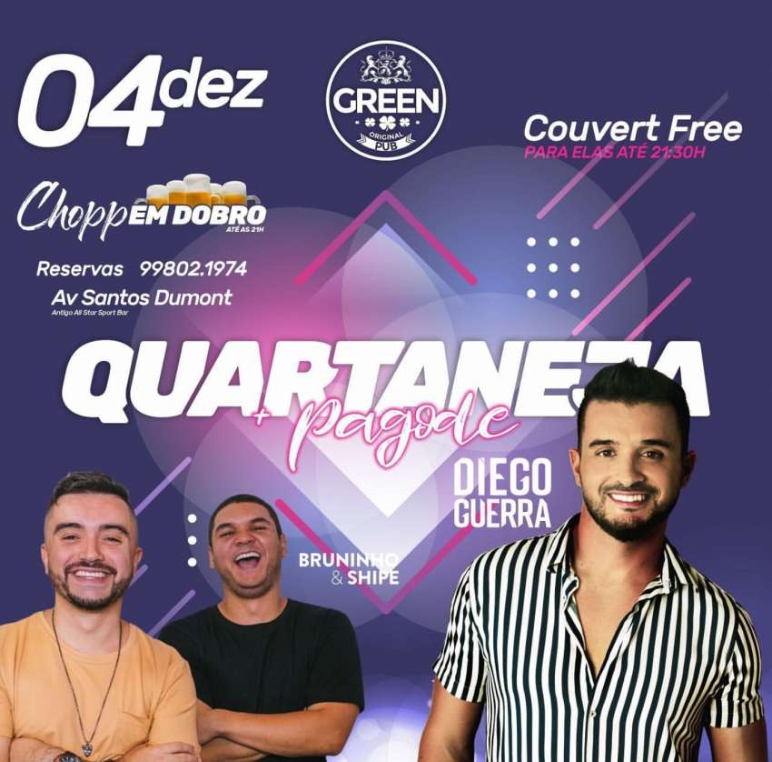 Quartaneja | Green Original Pub | OndeTemBalada.com Quartaneja | Green Original Pub | OndeTemBalada.com