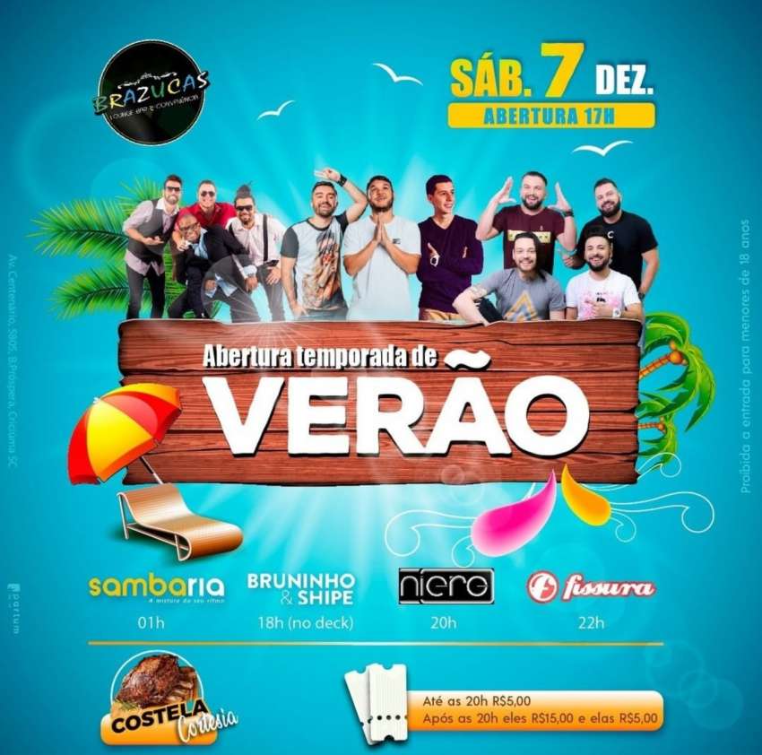 Abertura de Verão | Brazucas Lounge Bar | OndeTemBalada.com Abertura de Verão | Brazucas Lounge Bar | OndeTemBalada.com