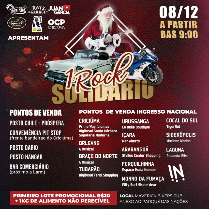 Rock Solidário | Maverick Bikers Pub | OndeTemBalada.com Rock Solidário | Maverick Bikers Pub | OndeTemBalada.com