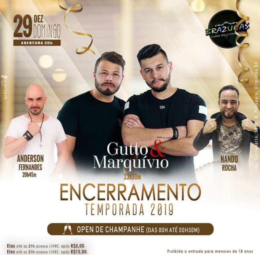 Encerramento 2019 | Brazucas Lounge Bar | OndeTemBalada.com Encerramento 2019 | Brazucas Lounge Bar | OndeTemBalada.com