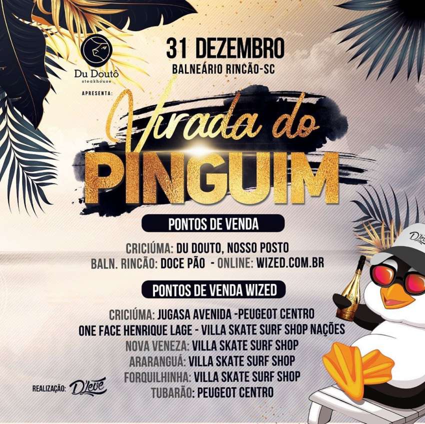 Virada do Pinguim | Balneário Rincão | OndeTemBalada.com Virada do Pinguim | Balneário Rincão | OndeTemBalada.com