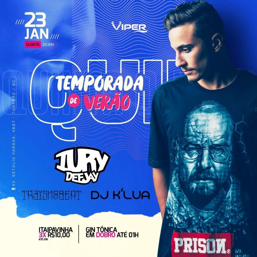 Quinta | Temporada de Verão | Viper | OndeTemBalada.com Quinta | Temporada de Verão | Viper | OndeTemBalada.com
