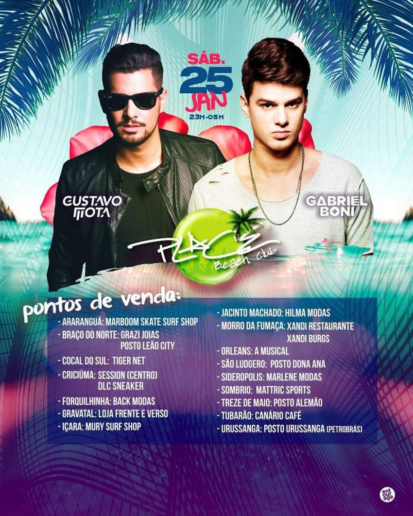 Gustavo Mota | Gabriel Boni | Place Beach Club | OndeTemBalada.com Gustavo Mota | Gabriel Boni | Place Beach Club | OndeTemBalada.com