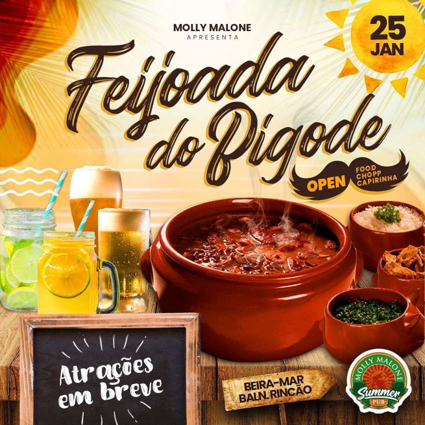 Feijoada do Bigode | Molly Malone Summer Pub | OndeTemBalada.com Feijoada do Bigode | Molly Malone Summer Pub | OndeTemBalada.com
