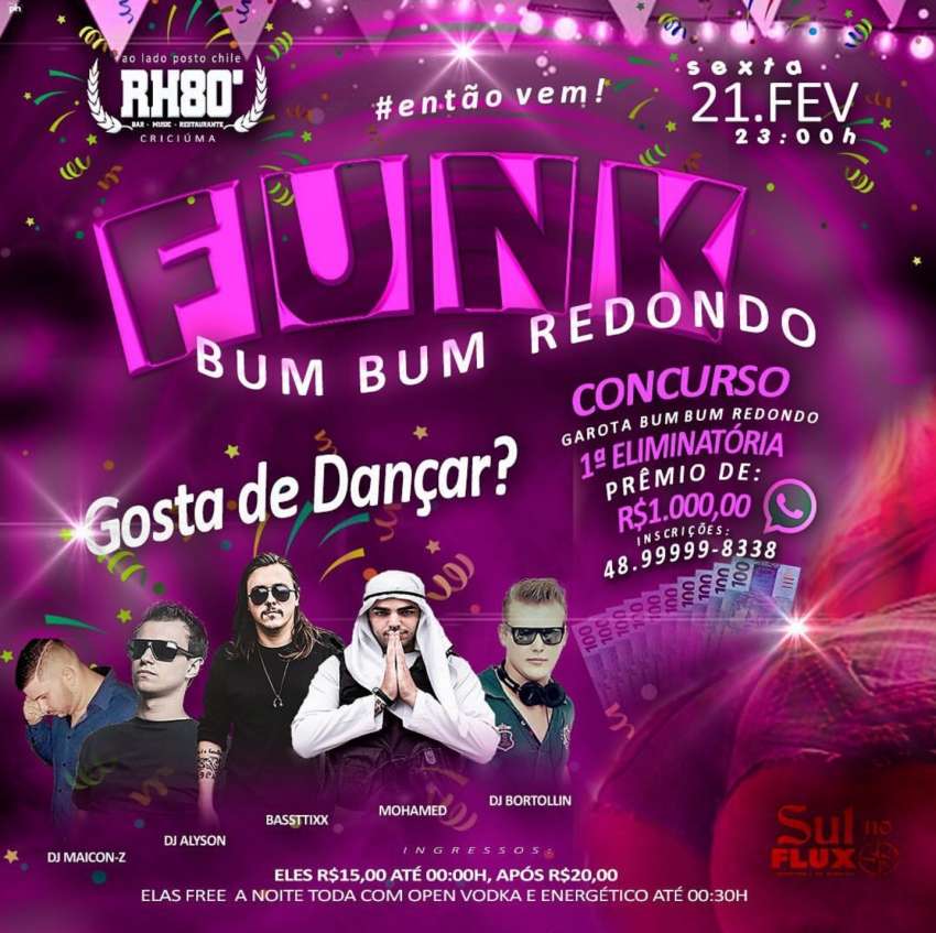 Funk | RH80' Bar | OndeTemBalada.com Funk | RH80' Bar | OndeTemBalada.com