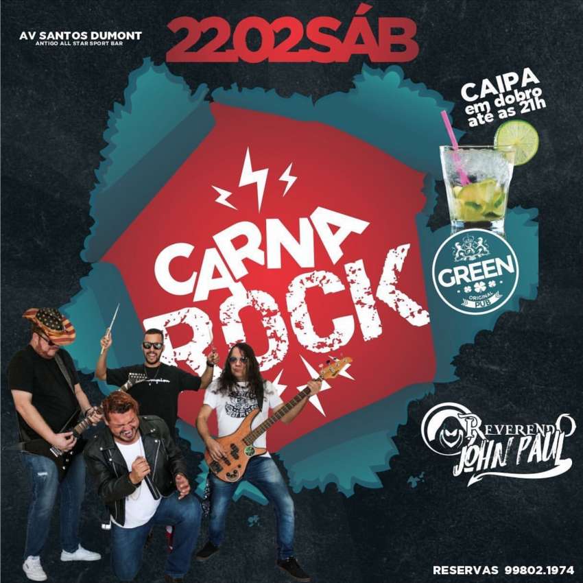 CarnaRock | Green Original Pub | OndeTemBalada.com CarnaRock | Green Original Pub | OndeTemBalada.com