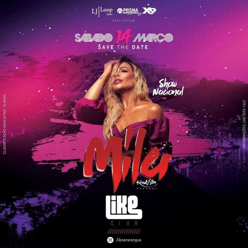 Mila | Like Clube | OndeTemBalada.com Mila | Like Clube | OndeTemBalada.com