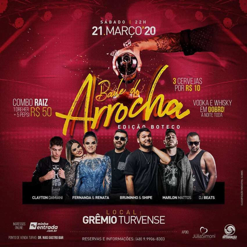 Baile do Arrocha | Grêmio Turvense | OndeTemBalada.com Baile do Arrocha | Grêmio Turvense | OndeTemBalada.com