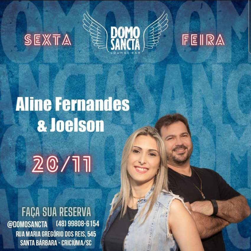 Aline Fernandes & Joelson | Domo Sancta Lounge Bar | OndeTemBalada.com Aline Fernandes & Joelson | Domo Sancta Lounge Bar | OndeTemBalada.com