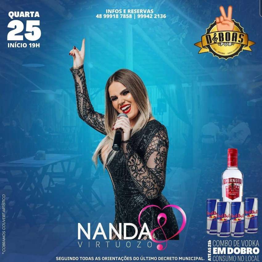 Nanda Virtuozo | D&Boas Pub | OndeTemBalada.com Nanda Virtuozo | D&Boas Pub | OndeTemBalada.com