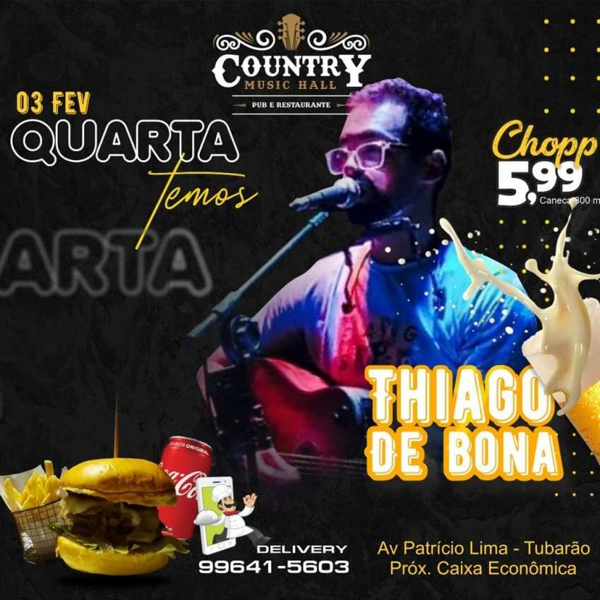 Thiago de Bona | Country Music Bar | OndeTemBalada.com Thiago de Bona | Country Music Bar | OndeTemBalada.com