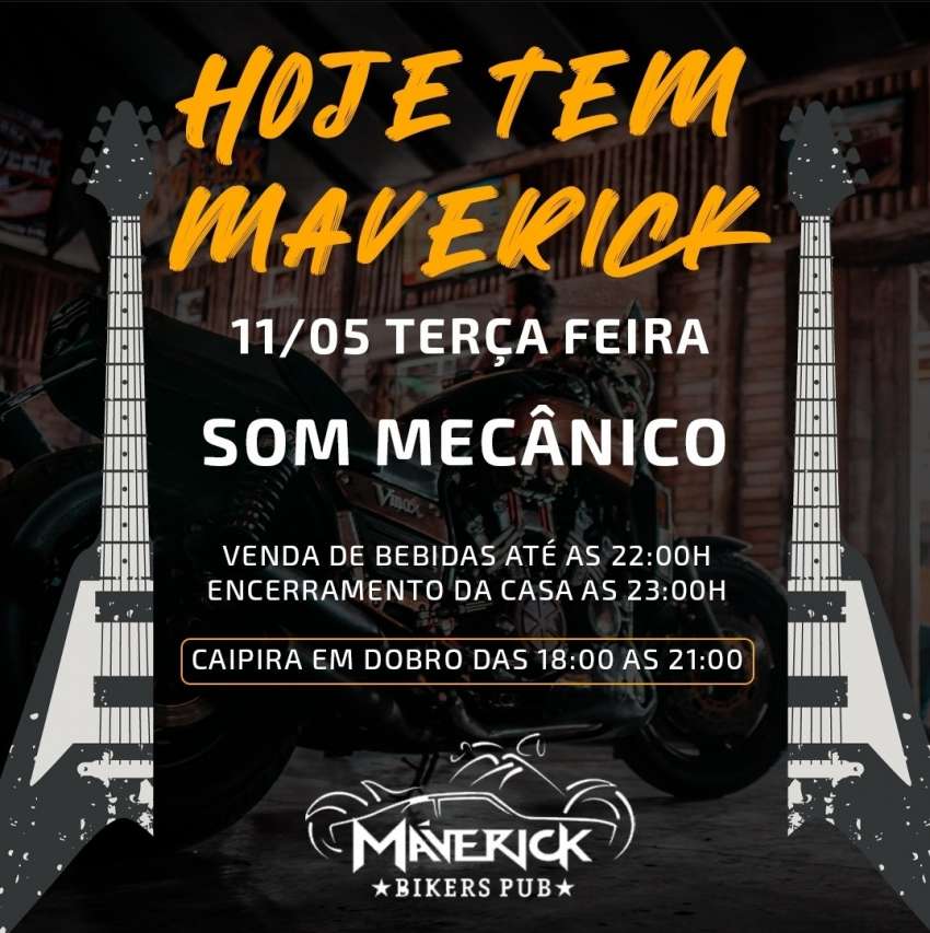 Som Mecânico | Maverick Bikers Pub | OndeTemBalada.com Som Mecânico | Maverick Bikers Pub | OndeTemBalada.com