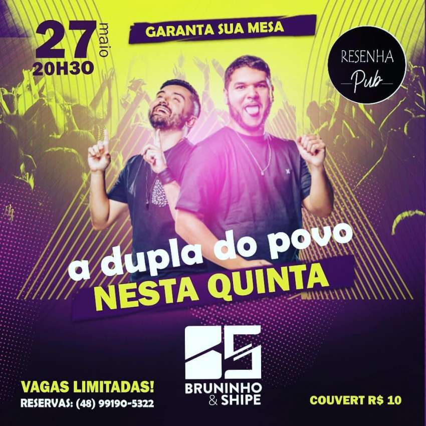 Bruninho e Ship | Resenha Pub | OndeTemBalada.com Bruninho e Ship | Resenha Pub | OndeTemBalada.com