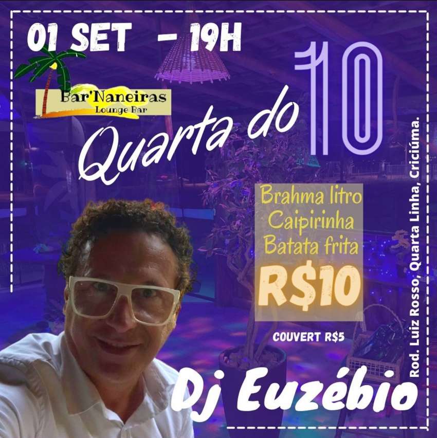 Quarta do 10 | Bar'Naneiras Lounge Bar | OndeTemBalada.com Quarta do 10 | Bar'Naneiras Lounge Bar | OndeTemBalada.com