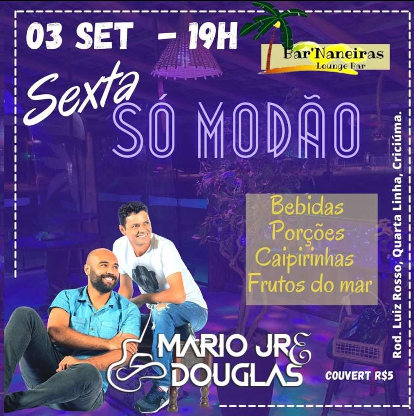 Sexta Só Modão | Bar'Naneiras Lounge Bar | OndeTemBalada.com Sexta Só Modão | Bar'Naneiras Lounge Bar | OndeTemBalada.com