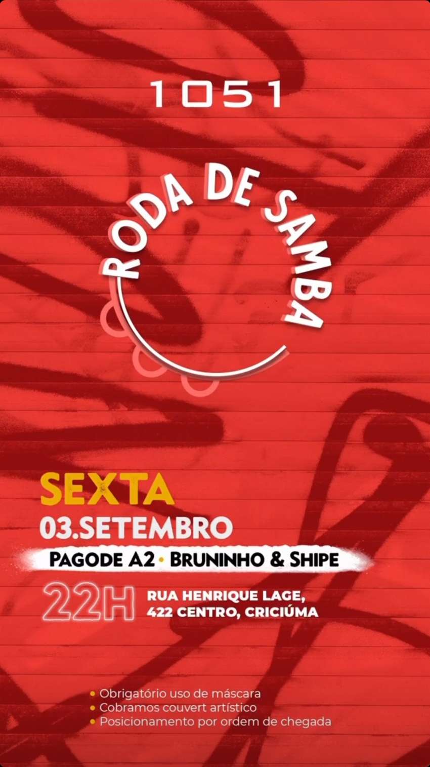 Roda de Samba | 1051 Club | OndeTemBalada.com Roda de Samba | 1051 Club | OndeTemBalada.com