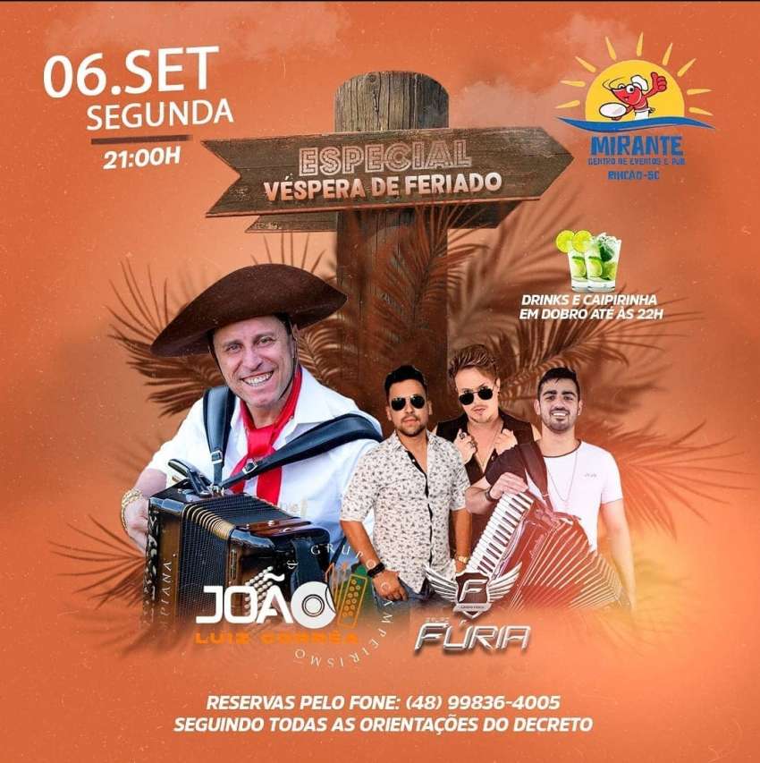 João Luiz Correa + Grupo Furia | Mirante Cenrro de Eventos | OndeTemBalada.com João Luiz Correa + Grupo Furia | Mirante Cenrro de Eventos | OndeTemBalada.com