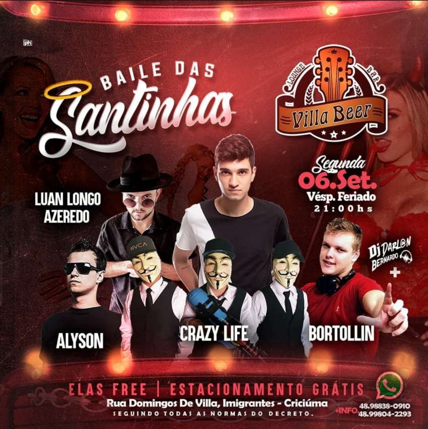 Baile das Santinhas | Villa Beer | OndeTemBalada.com Baile das Santinhas | Villa Beer | OndeTemBalada.com