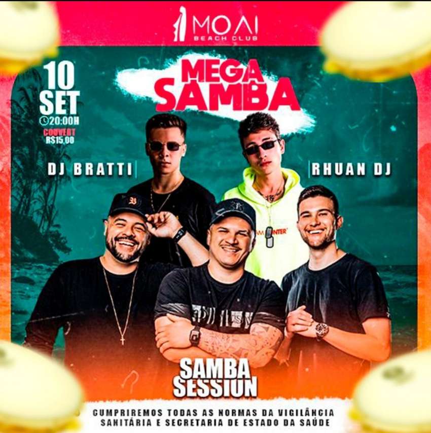 Mega Samba | Moai Beach Club | OndeTemBalada.com Mega Samba | Moai Beach Club | OndeTemBalada.com