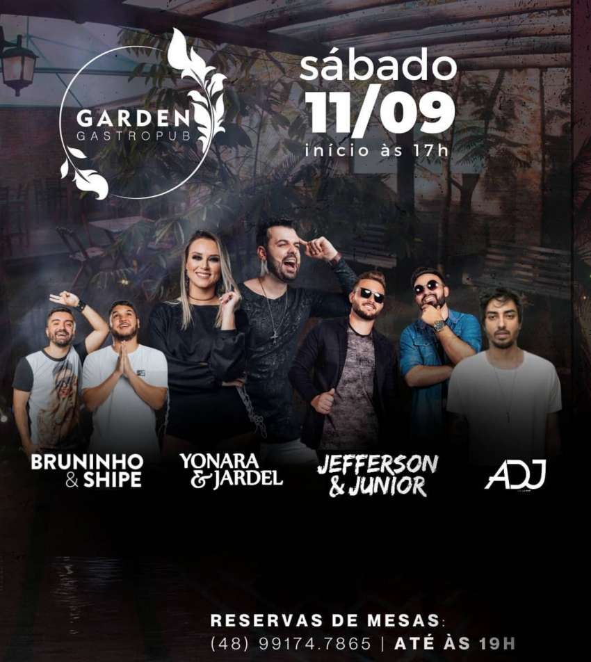 Sábado no Garden | Garden Gastro Pub | OndeTemBalada.com Sábado no Garden | Garden Gastro Pub | OndeTemBalada.com