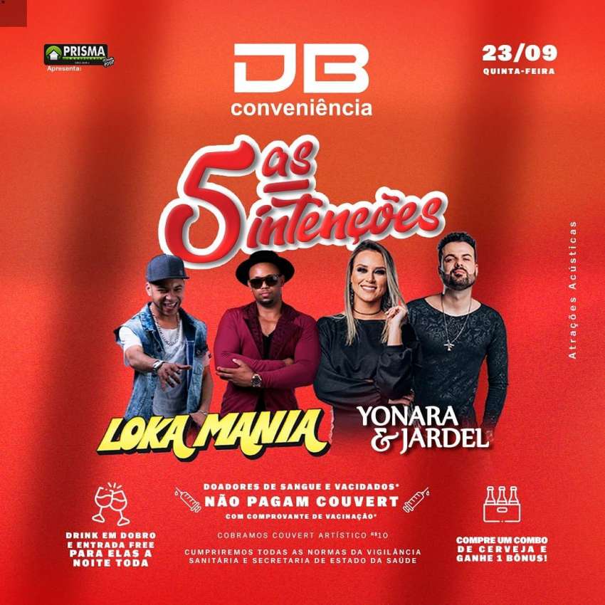 5ªs Intenções | DB Conveniência | OndeTemBalada.com 5ªs Intenções | DB Conveniência | OndeTemBalada.com