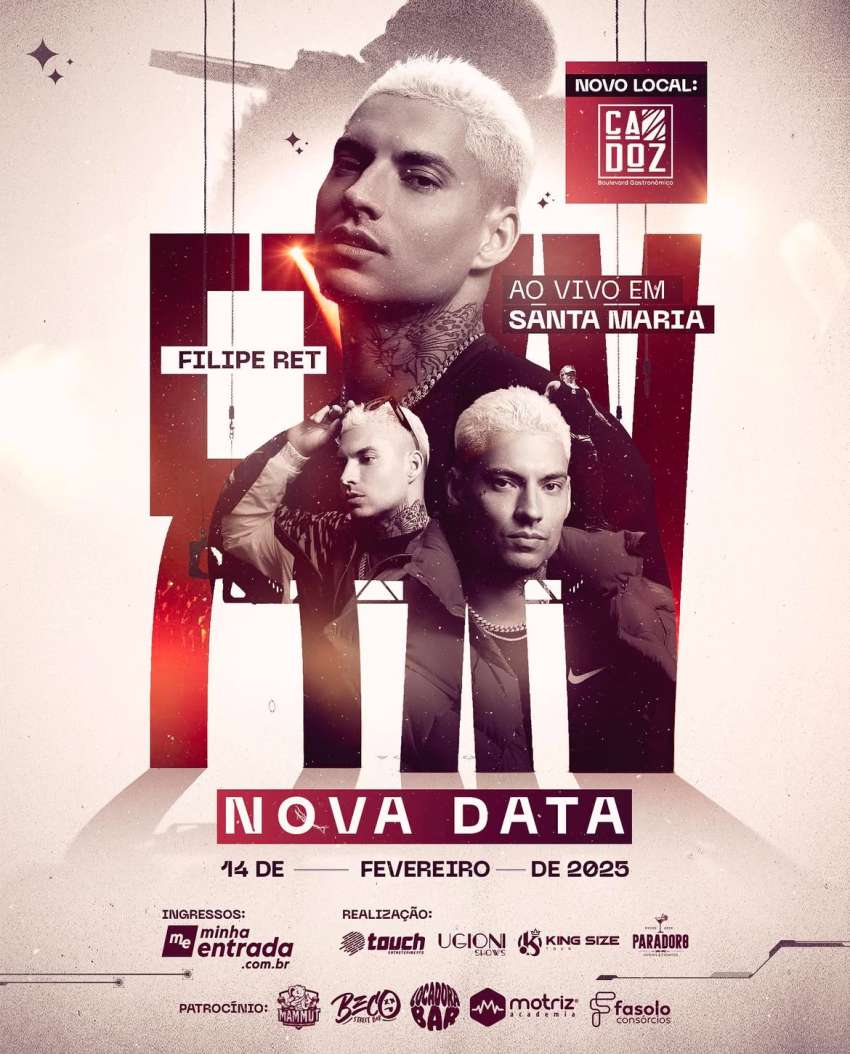 Show - Filipe Ret | Cadoz Boulevard Gastronômico | OndeTemBalada.com Show - Filipe Ret | Cadoz Boulevard Gastronômico | OndeTemBalada.com