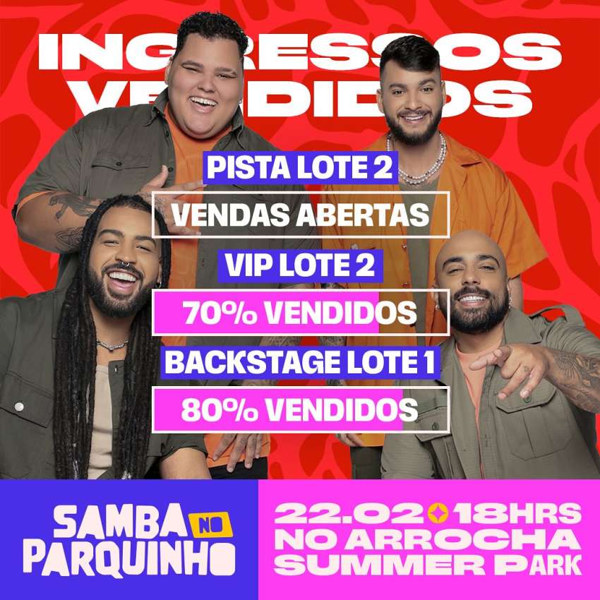 Samba no Parquinho com Menos É Mais | Arrocha Summer Park | OndeTemBalada.com Samba no Parquinho com Menos É Mais | Arrocha Summer Park | OndeTemBalada.com