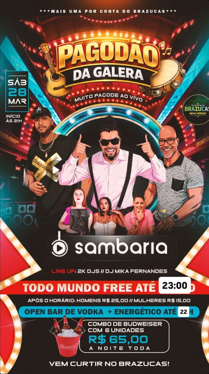 Pagodão da Galera | Brazucas Lounge Bar | OndeTemBalada.com