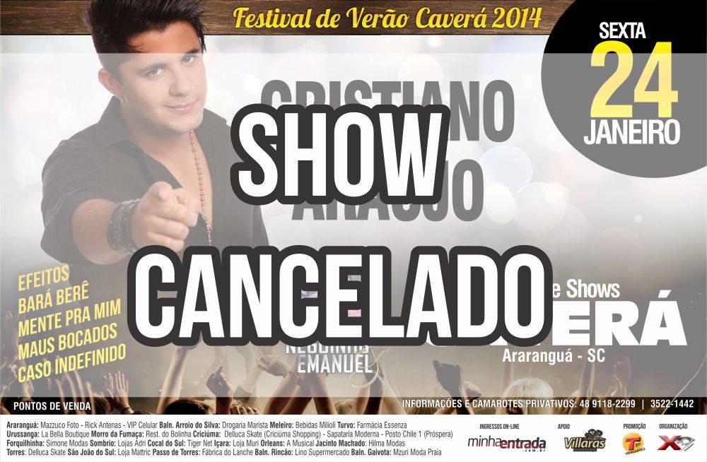 SHOW CANCELADO - Cristiano Araujo