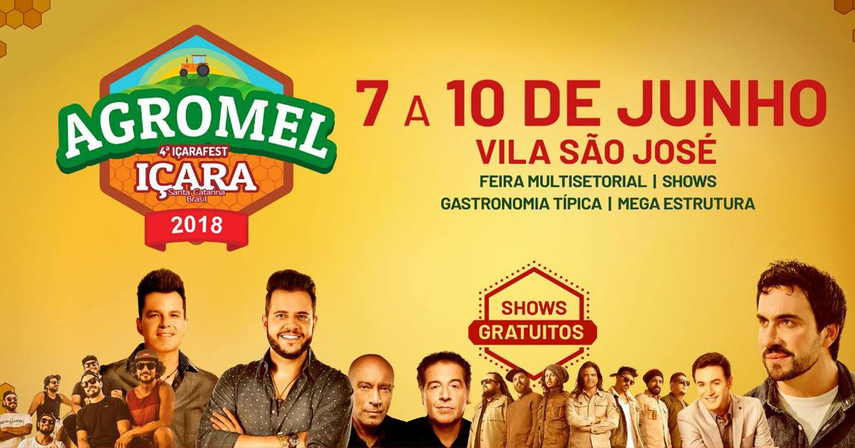 5 Shows nacionais na programação da AGROMEL 2018